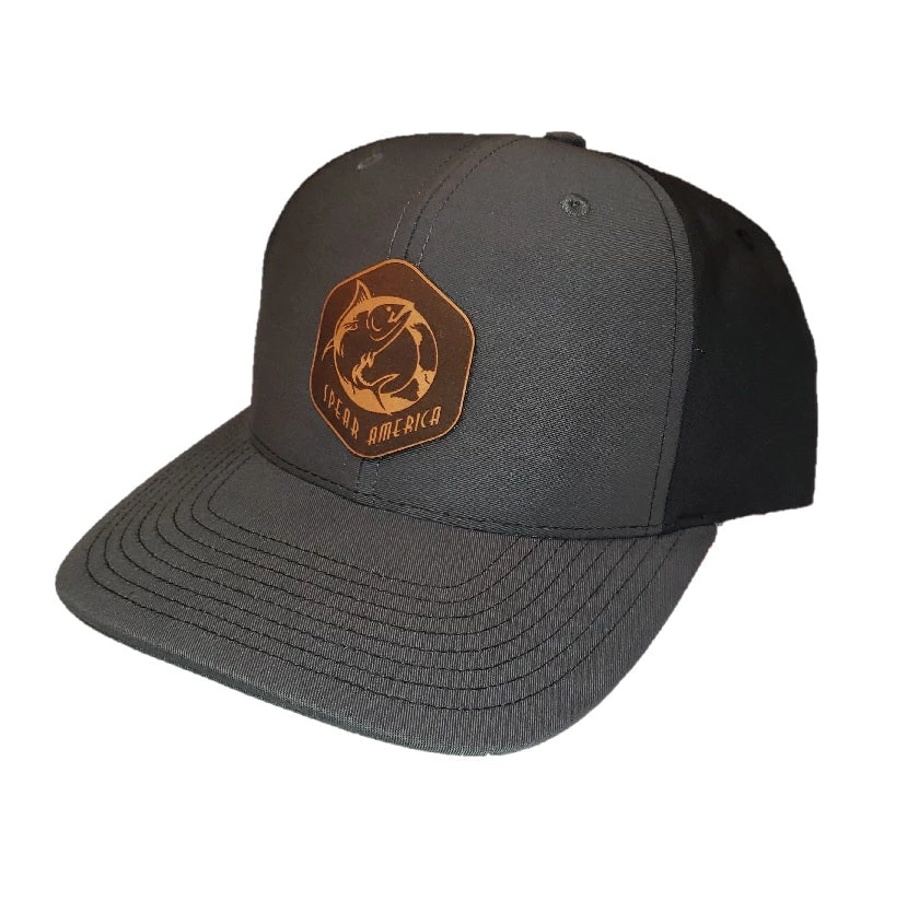 Hats Spear America Trucker Hat Patch Leather Hexagon 3 Hats Spear America Trucker Hat Patch Leather Hexagon