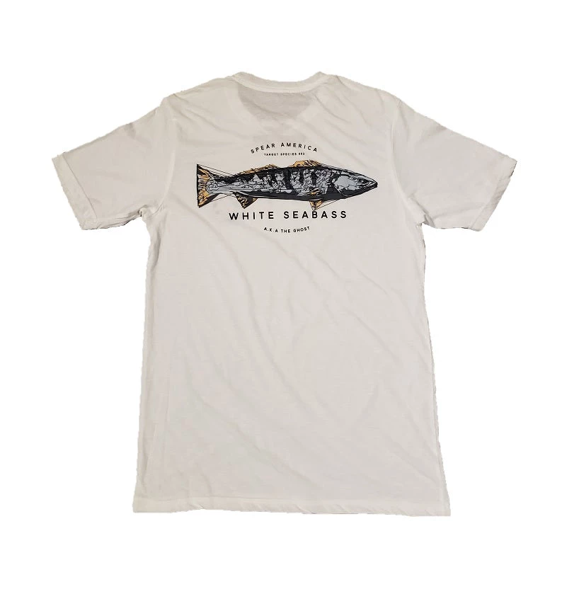 Spear America White Seabass T-Shirt Short Sleeve 3 Spear America White Seabass T-Shirt Short Sleeve
