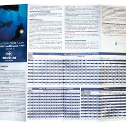 Scuba BEUCHAT SURFACE DECOMPRESSION TABLE