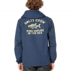 Salty Crew Vandal Snap Jacket Blue Clothing