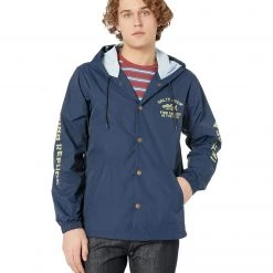 Salty Crew Vandal Snap Jacket Blue Clothing